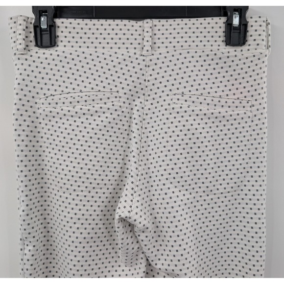 Betabrand size Small 7-Pocket Dress Pants Yoga Straight Leg White Square *HOLE* - Picture 7 of 13